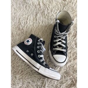 Converse Chuck Taylor All Star High Top Black Canvas Sneakers  Mens 4 Womens 6